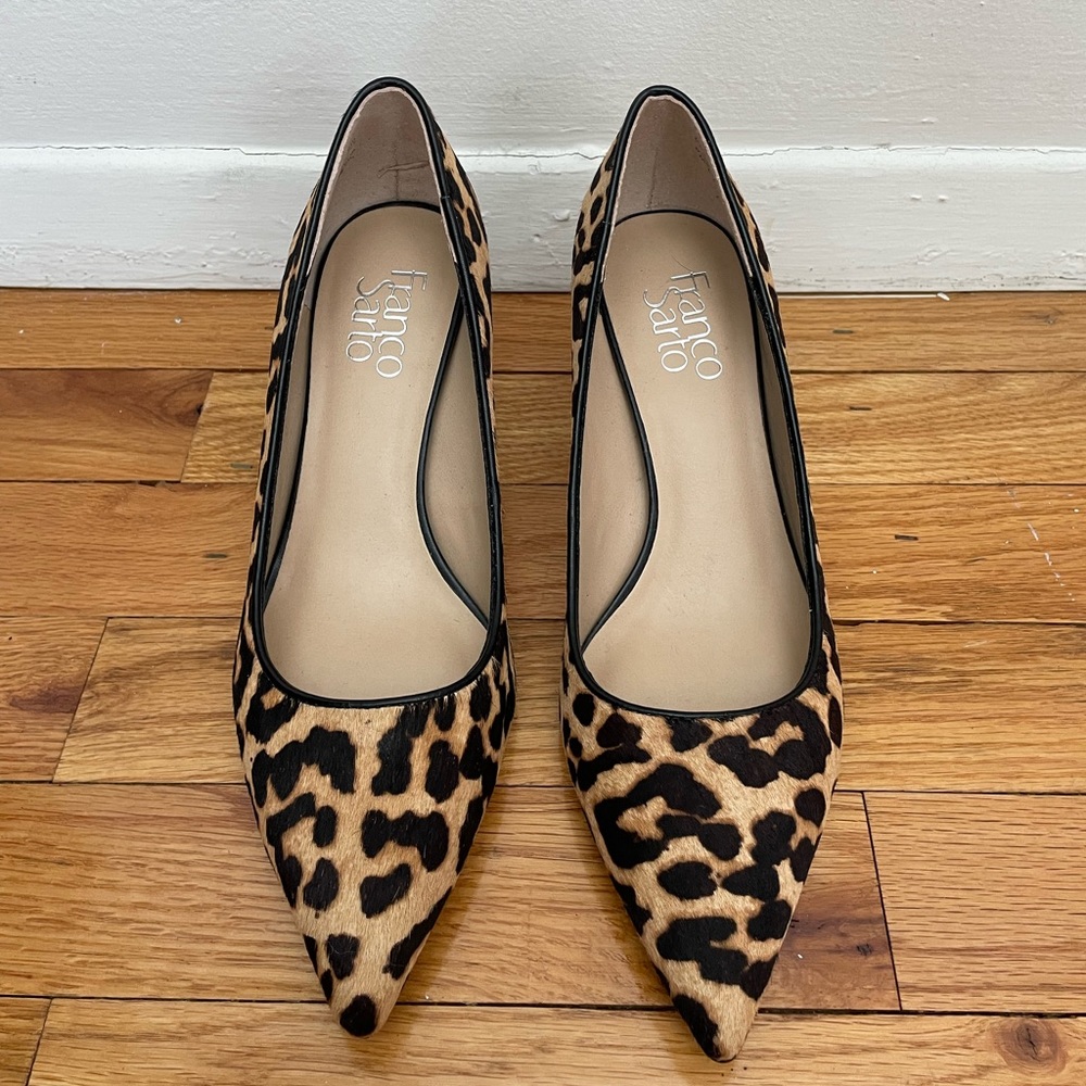 NWOT Franco Sarto Leopard Print Heels